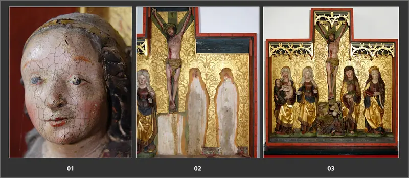 Abbildungen des Flügelaltars von 1506, Neue Kirche in Idensen